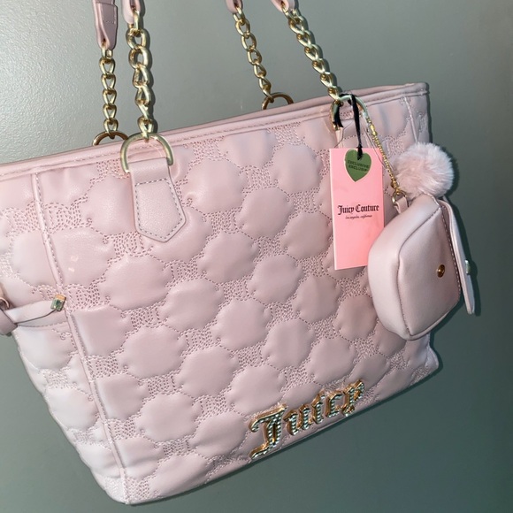 Juicy Couture Light Pink Tote with Gold Chain - Picture 2 of 5